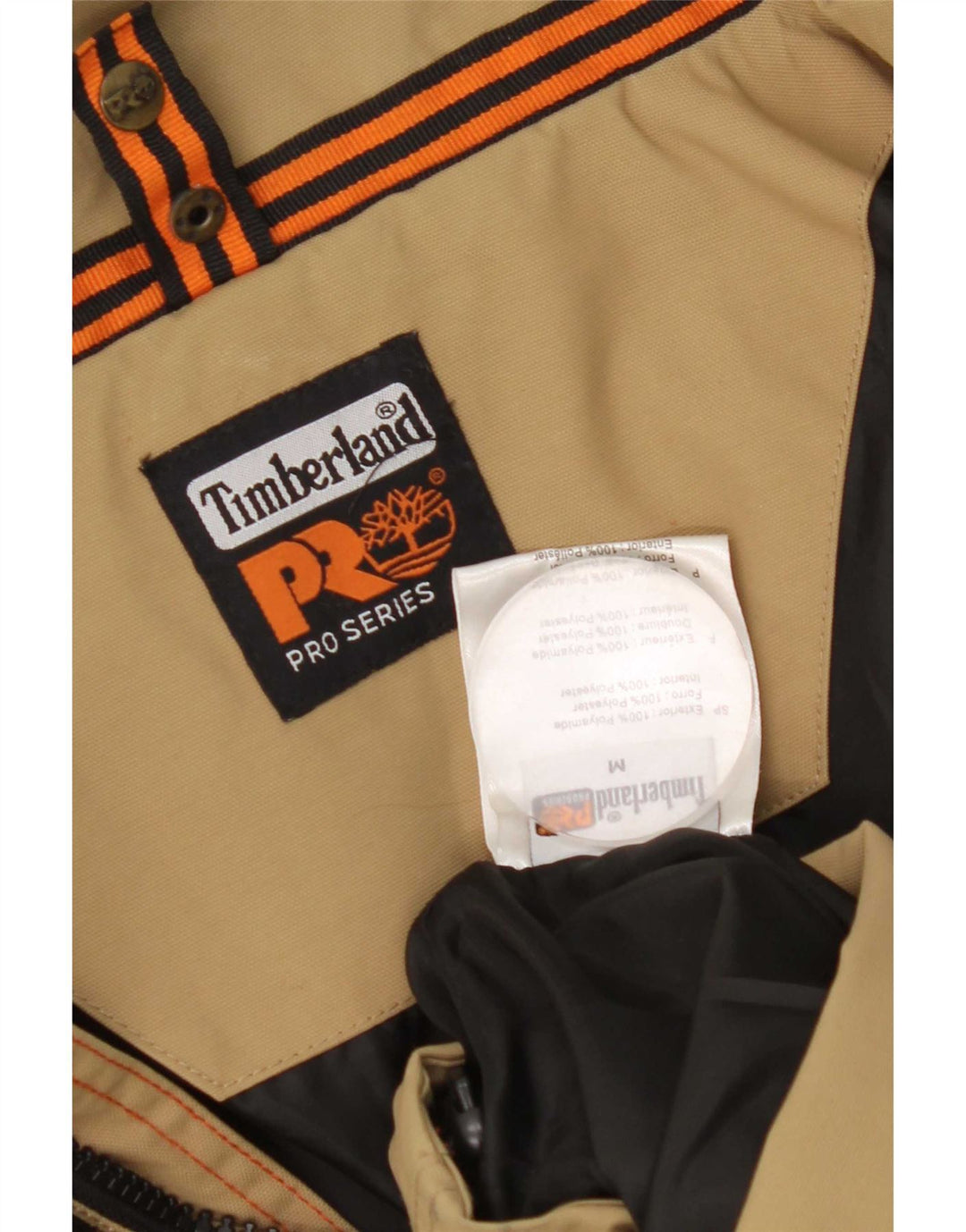 Timberland Herren-Utility-Jacke mit Kapuze, UK 38, mittelbeigefarbenes Nylon
