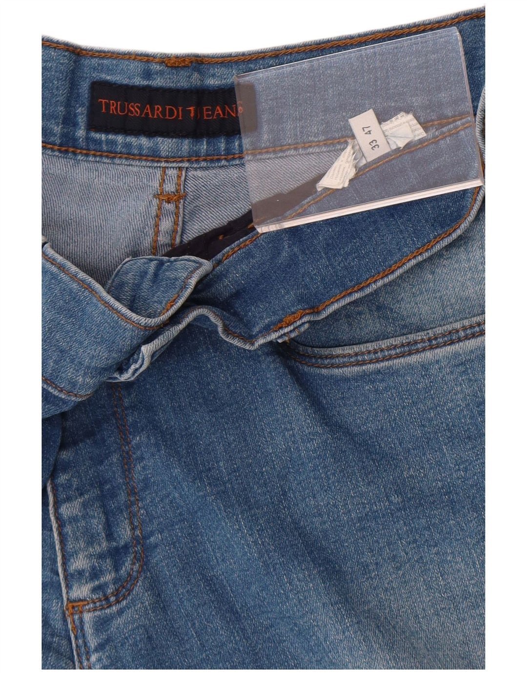 Trussardi Herren Straight Jeans W33 L31 Blau