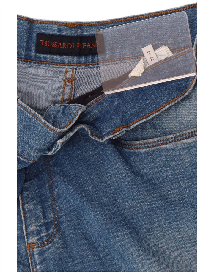 Trussardi Herren Straight Jeans W33 L31 Blau