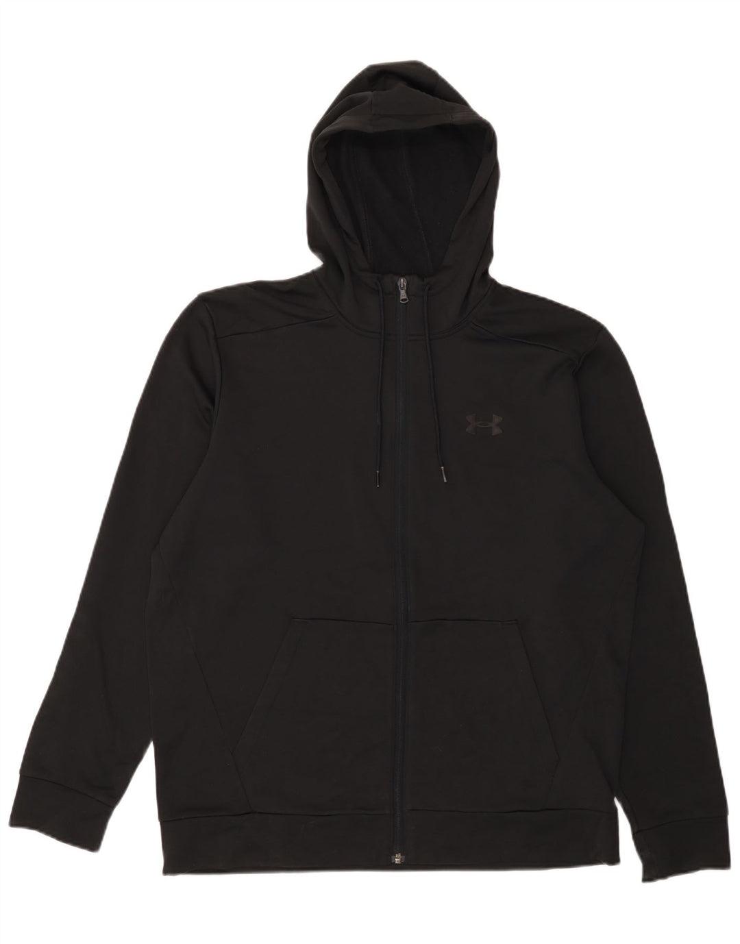 Under Armour Herren-Kapuzenpullover mit Reißverschluss, Größe L, Schwarz