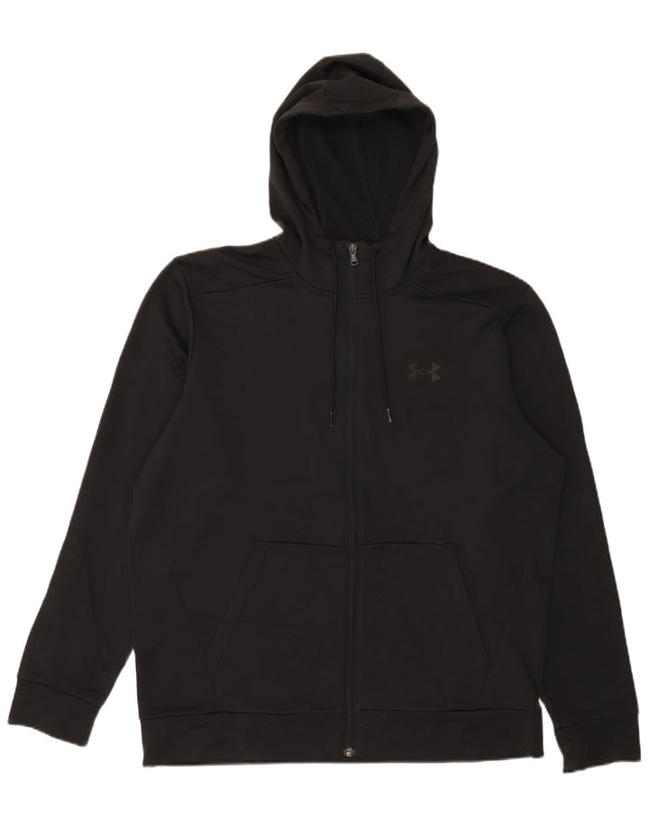 Under Armour Herren-Kapuzenpullover mit Reißverschluss, Größe L, Schwarz