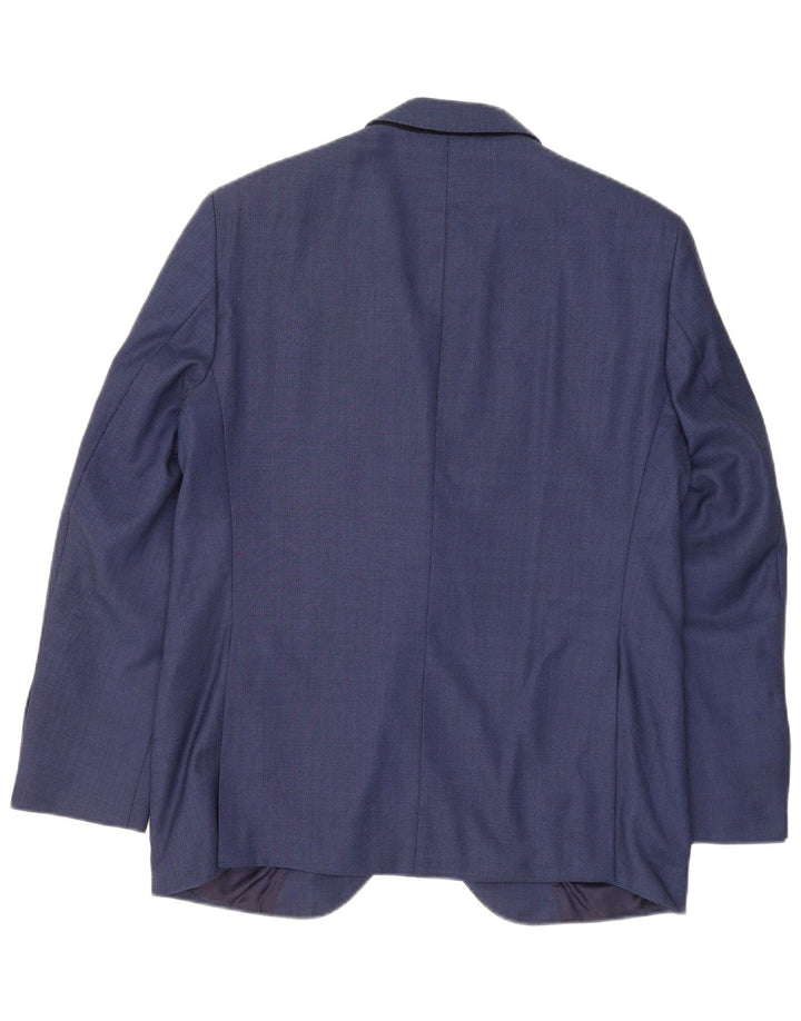 Hackett Herren-Blazer mit 2 Knöpfen, UK 42, XL, blaue Wolle