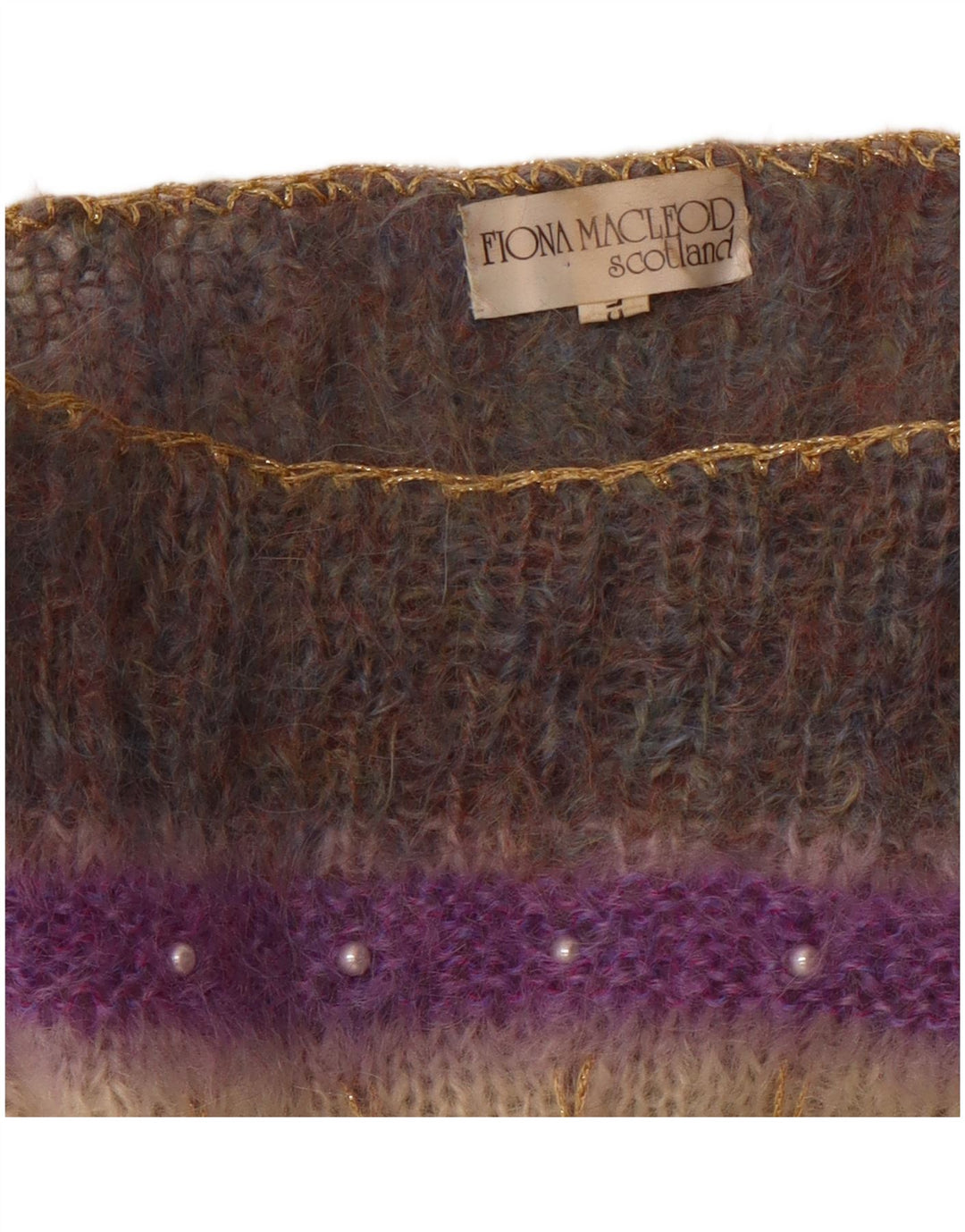 FIONA MACLEOD Damen-Pullover mit U-Boot-Ausschnitt, Gr. 14, mittelmehrfarbig