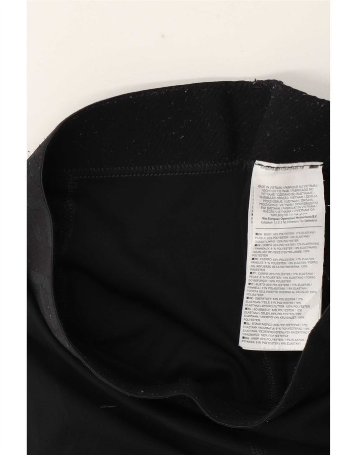 Nike Womens Graphic Leggings UK 10 Small Schwarz Polyester