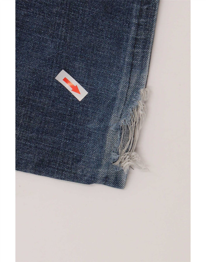Weird Fish Damen Straight Jeans W38 L27 Blaue Baumwolle
