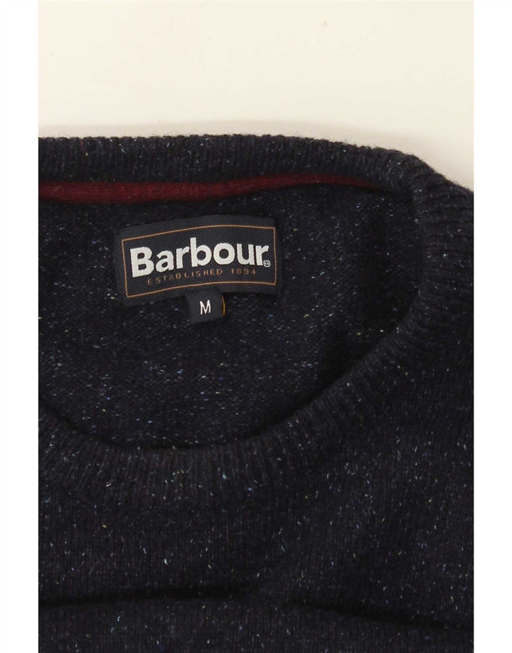 BARBOUR Herren-Pullover mit Rundhalsausschnitt, mittleres Marineblau meliert