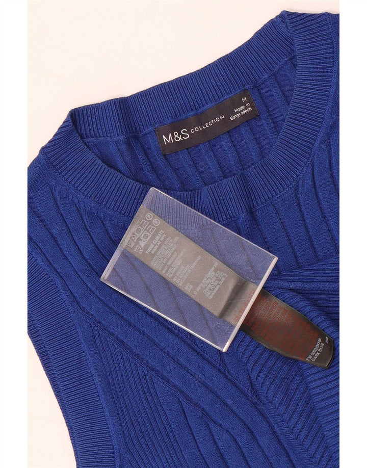 Marks & Spencer Damen Weste Top UK 12 Mittelblaue Viskose