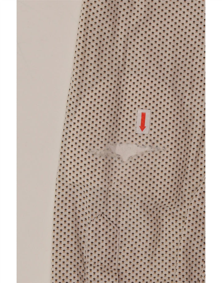 ZARA Mens Shirt Medium Beige Spotted Cotton Vintage Zara and Second-Hand Zara from Messina Hembry 