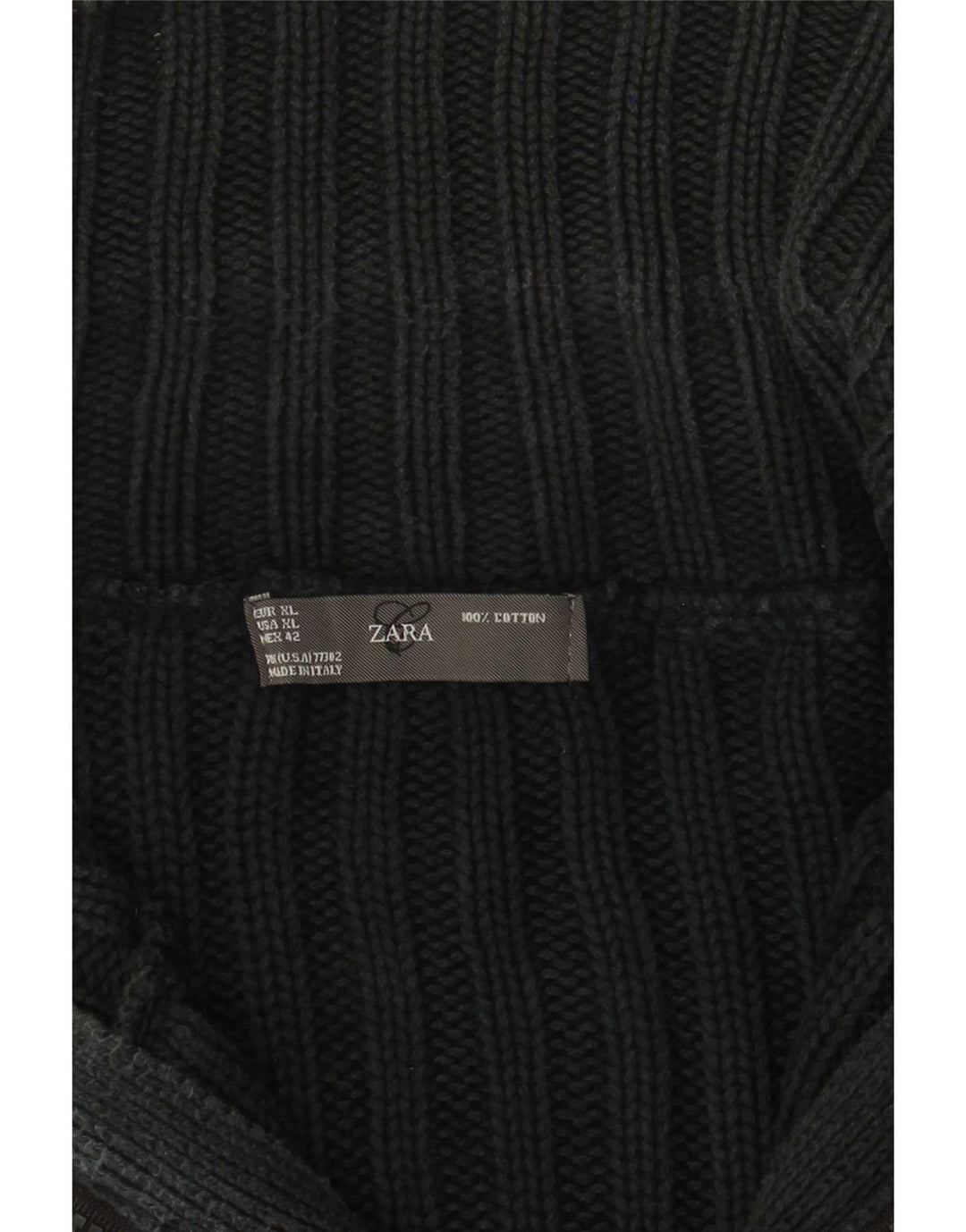 Zara Herren Strickjacke XL Grau Baumwolle