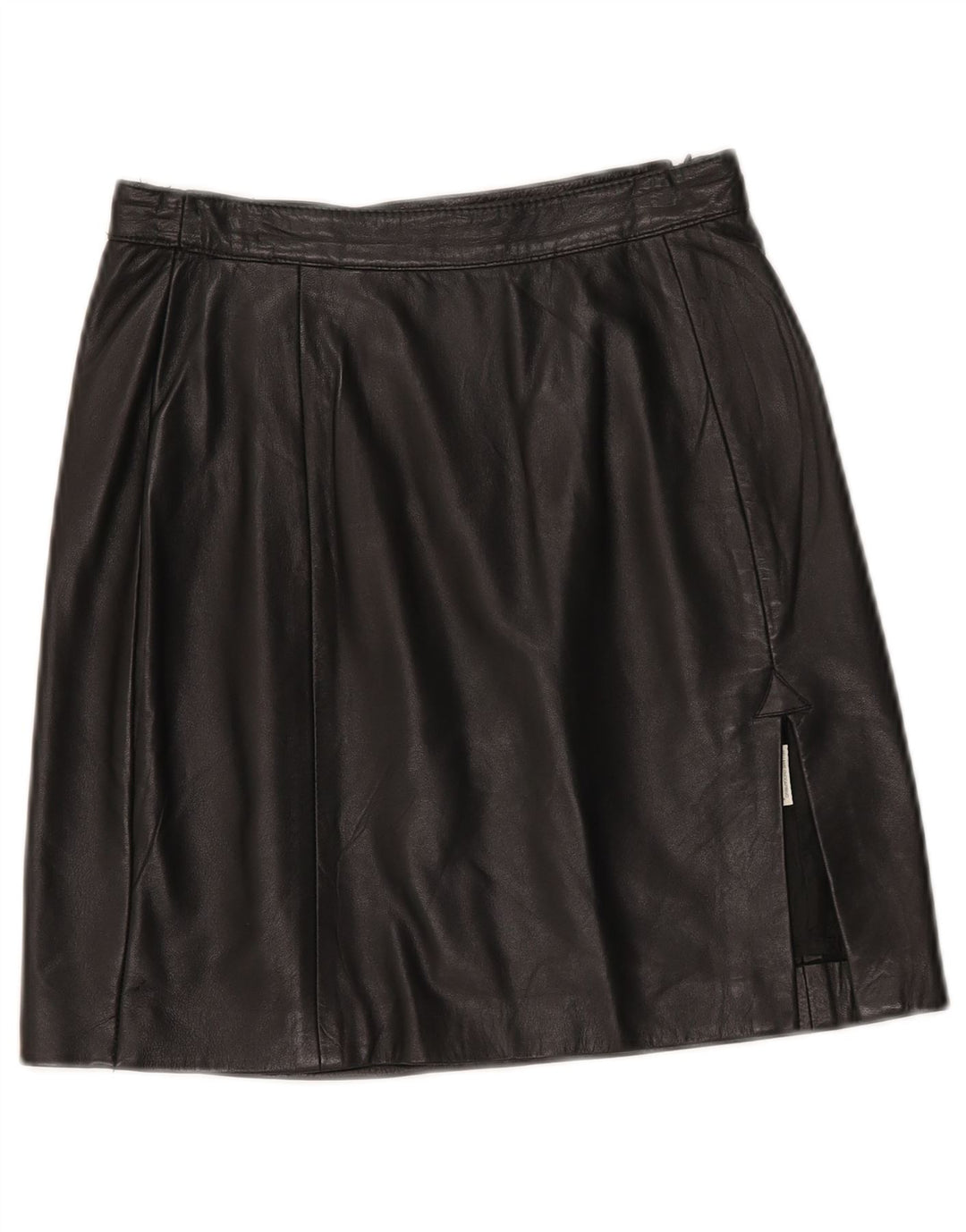 Vintage Damen Mini Lederrock W24 XS Schwarz