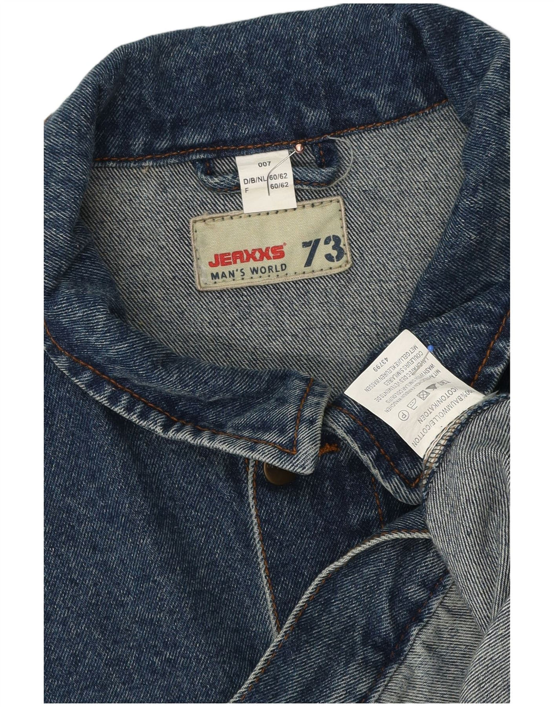 Jeaxxs Herren Jeansjacke IT 60/62 5XL Blaue Baumwolle