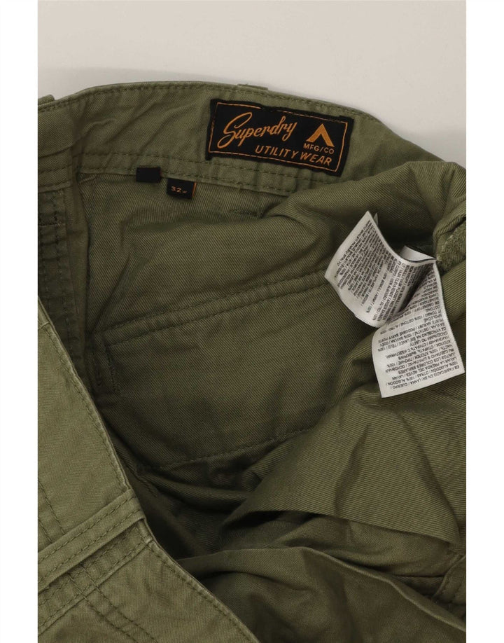 Superdry Herren Cargoshorts W32 mittelgrüne Baumwolle