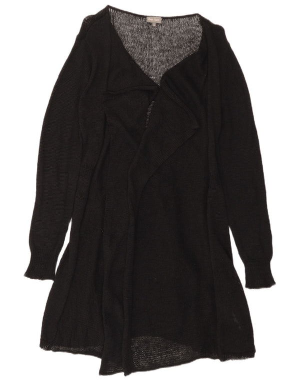 Phase Eight Damen Longline Open Cardigan Pullover UK 14 Large Schwarz Leinen
