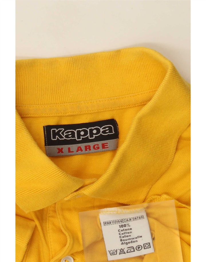 Kappa Herren Poloshirt XL Gelb Baumwolle