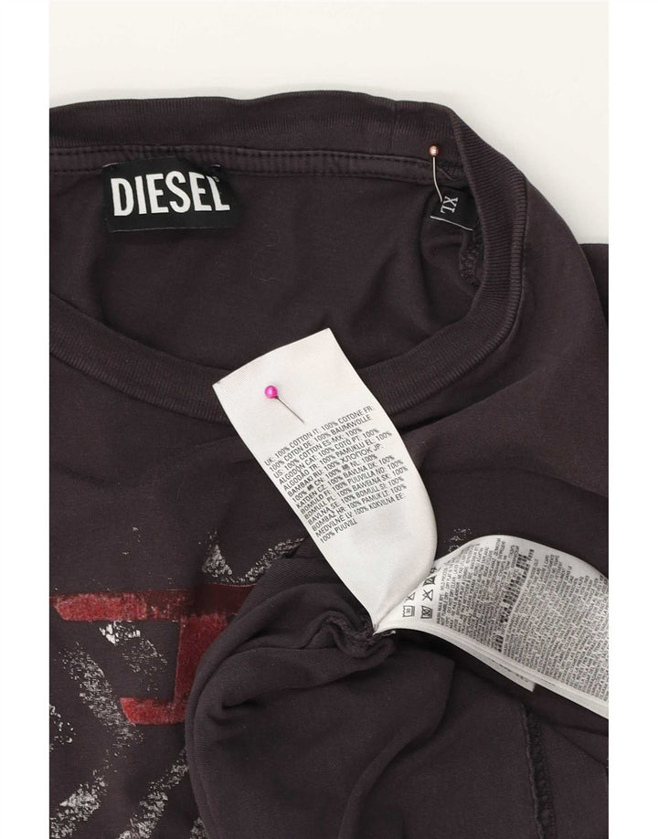 Diesel Herren T-Shirt Top XL Braun Baumwolle
