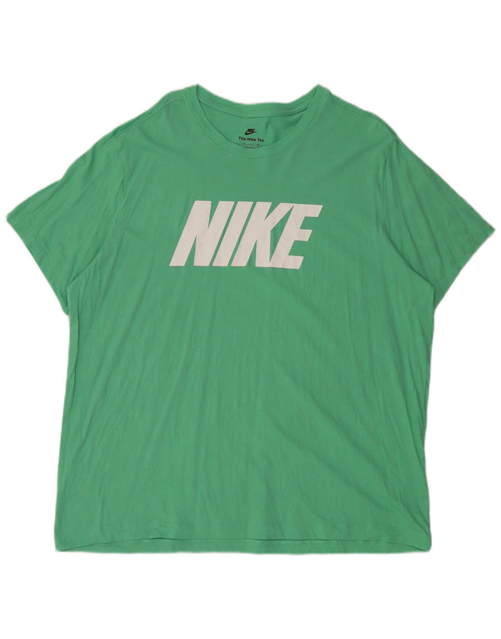 Nike Herren Grafik T-Shirt Top 2XL Grüne Baumwolle