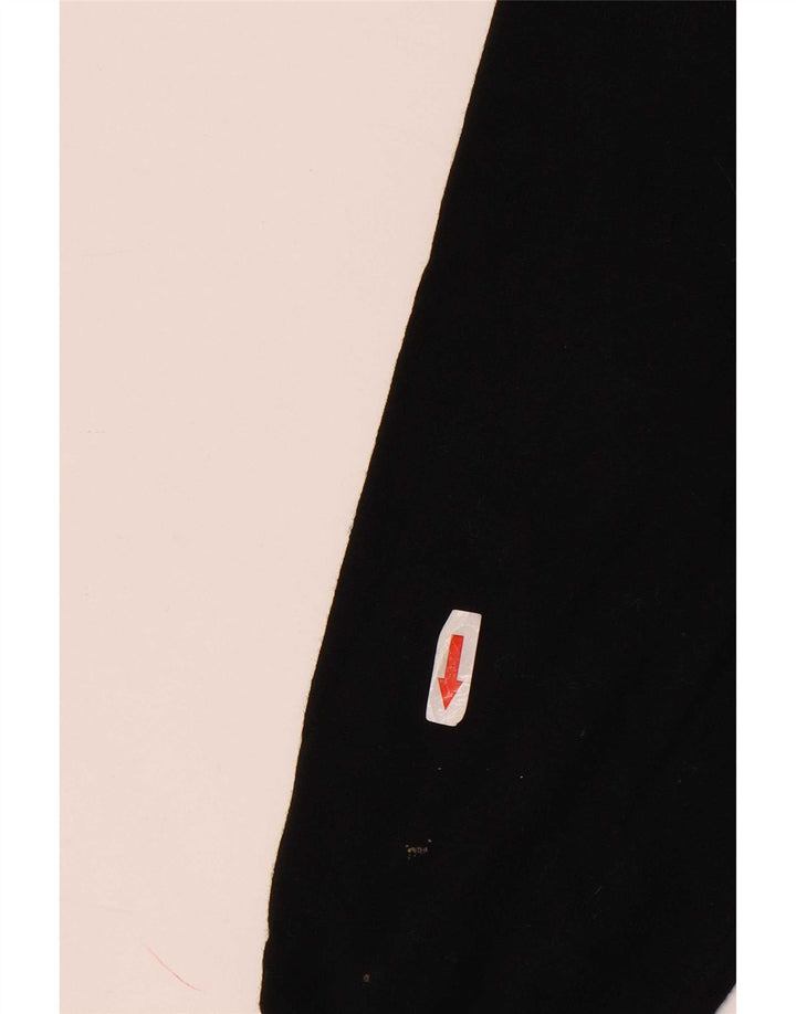 Autograph Herren-Pullover mit Reißverschluss am Hals, groß, schwarze Merinowolle