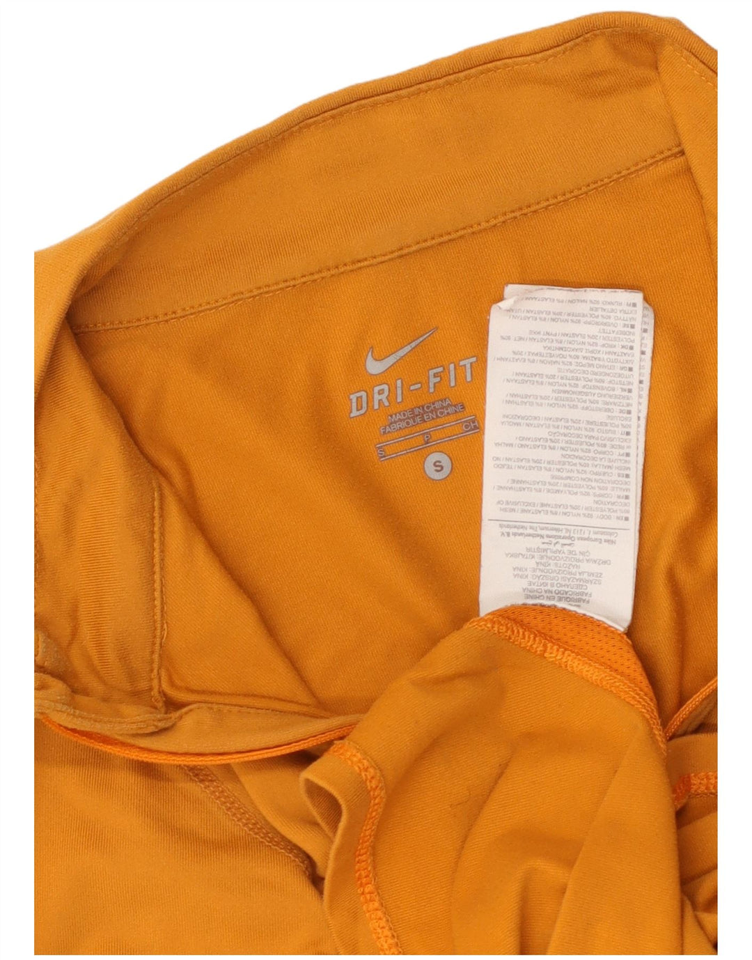 NIKE Damen Dri Fit Pullover-Trainingsanzugoberteil mit Reißverschluss, UK 10, Größe S, Gelb