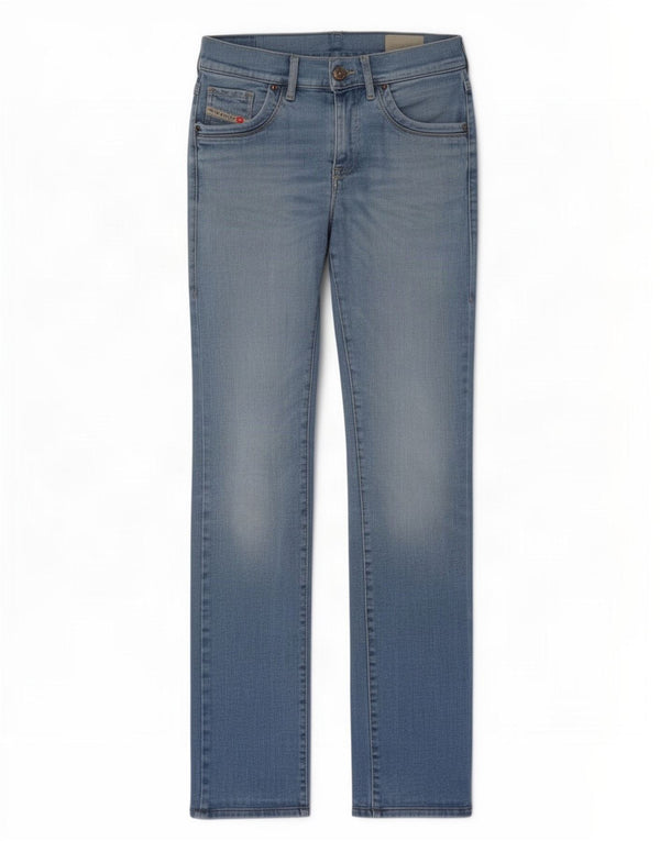 Diesel Damen Ronhoir Regular Bootcut Jeans W28 L32 Blaue Baumwolle