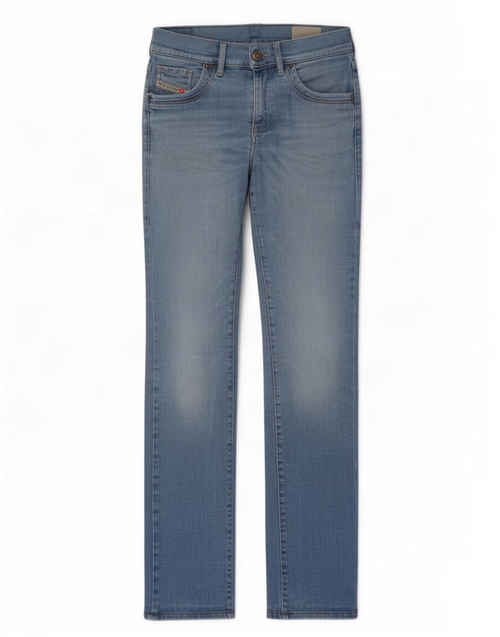 Diesel Damen Ronhoir Regular Bootcut Jeans W28 L32 Blaue Baumwolle