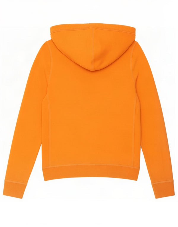 Abercrombie & Fitch Damen-Kapuzenpullover mit Grafik, UK 14, mittelorange Baumwolle