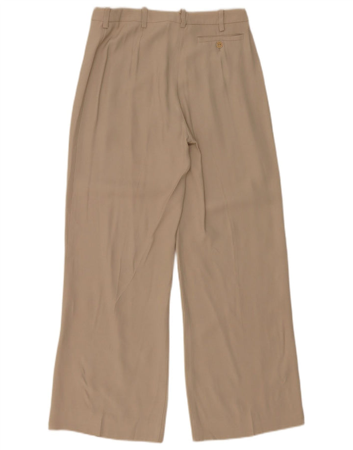 MAX & CO. Damen-Freizeithose mit weitem Bein, UK-Größe 8, Größe S, W26, L28, Beige, Acetat