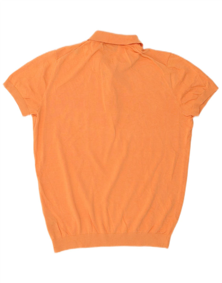 Massimo Dutti Herren Poloshirt Small Orange Baumwolle