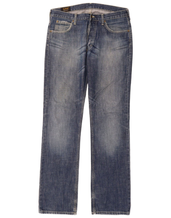 Lee Mens Freeburn Straight Jeans W32 L34 Blue Cotton