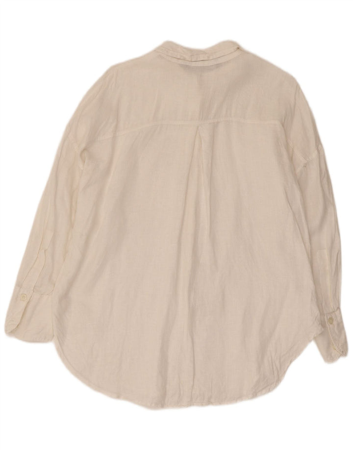 Zara Damen Übergroßes Hemd UK 6 XS Weiß