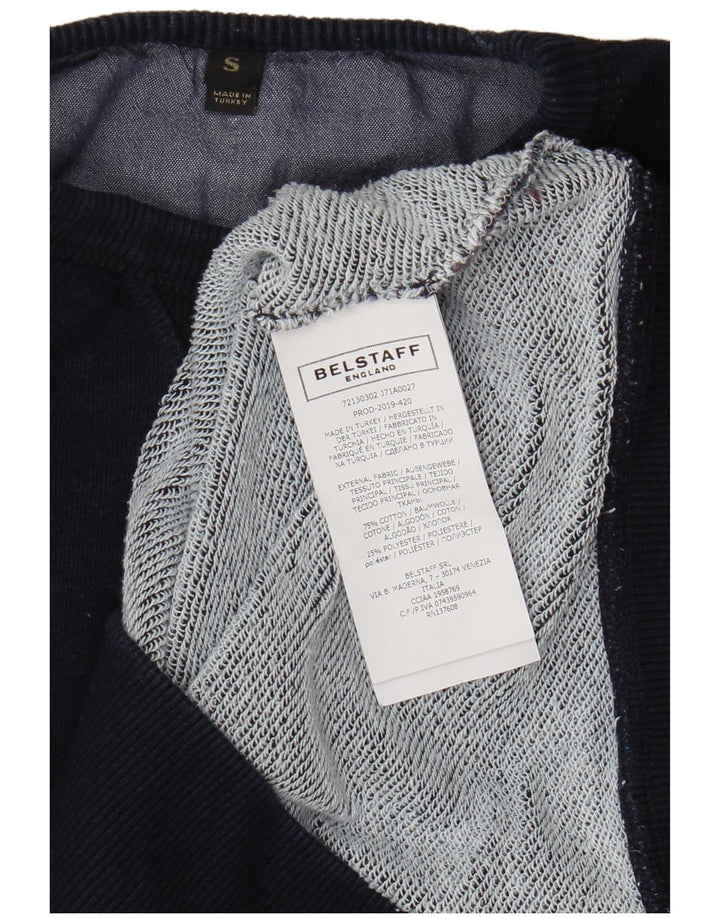 Belstaff Herren-Sweatshirt mit Grafik, Größe S, marineblaue Baumwolle
