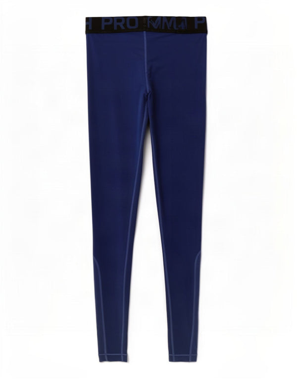 Nike Damen Dri Fit Graphic Leggings UK 12 Mittelblauer Farbblock