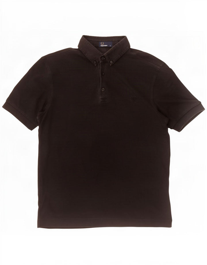Fred Perry Herren-Poloshirt, mittelschwarz, Baumwolle