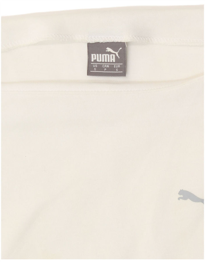 Puma Damen Loose Fit Sweatshirt Pullover UK 10 Small Weiß