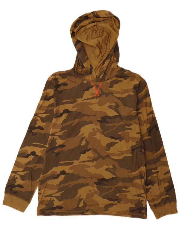 Wrangler Jungen-Oberteil mit Kapuze, langärmlig, 15–16 Jahre, 2XL, Khaki-Tarnung