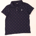 Fila Herren Poloshirt XL Marineblau gesprenkelte Baumwolle