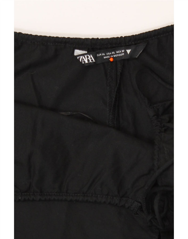 Zara Damen Playsuit UK 18 XL Schwarz