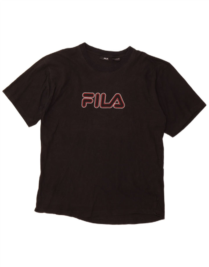 FILA Herren Grafik T-Shirt Top XL Schwarz