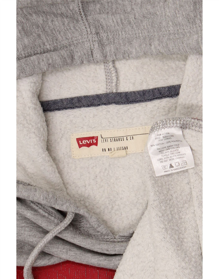 Levi's Herren-Kapuzenpullover mit Grafik, groß, grau gefleckte Baumwolle