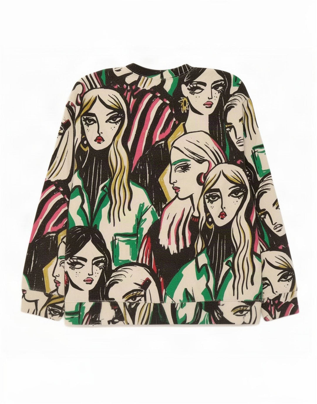 Zara Damen Grafik-Sweatshirt-Pullover UK 14 Medium Mehrfarbig