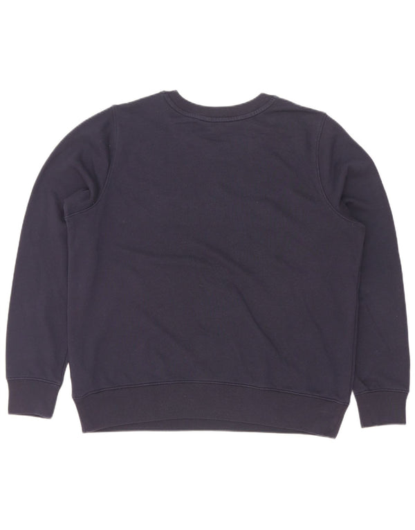 Marks & Spencer Damen Grafik-Sweatshirt-Pullover UK 14 Large Marineblau