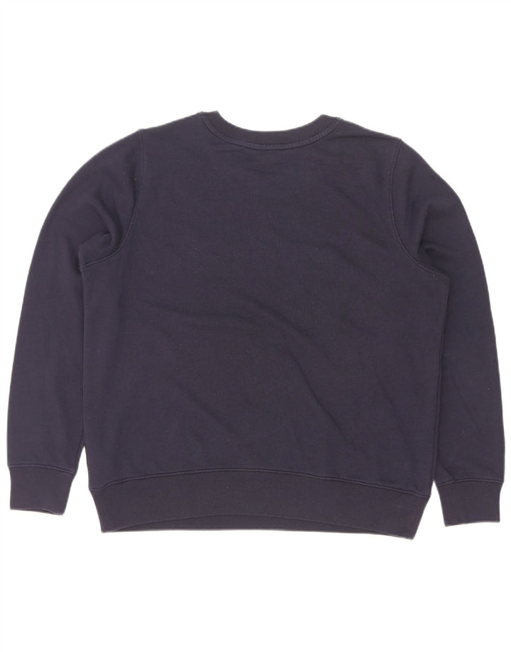 Marks & Spencer Damen Grafik-Sweatshirt-Pullover UK 14 Large Marineblau