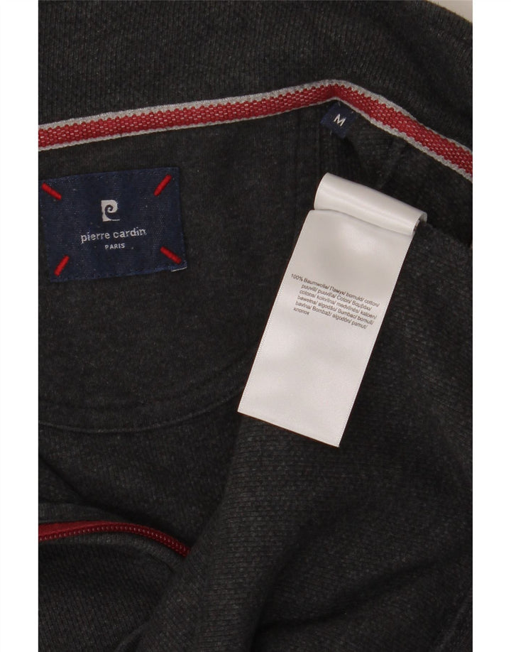 Pierre Cardin Herren-Sweatshirt mit Reißverschluss am Hals, mittelgraue Baumwolle