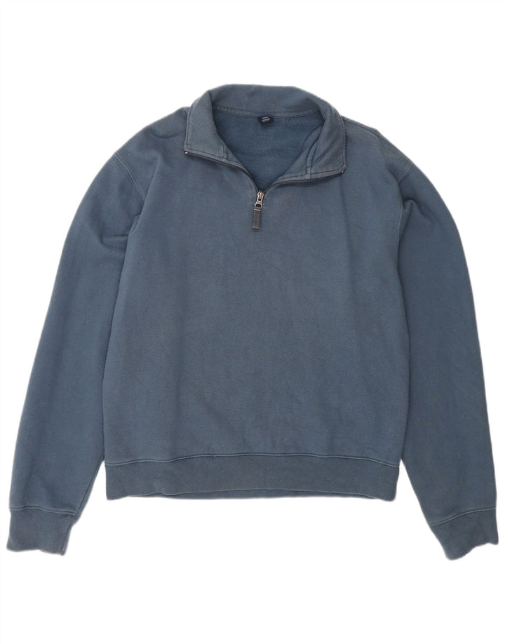 Gap Herren-Sweatshirt mit Reißverschluss am Hals, Größe S, Blau