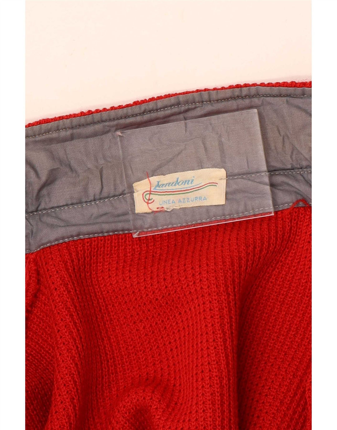 Azzurra Herren-Cardigan mit normaler Passform, Größe L, Rot, Farbblock