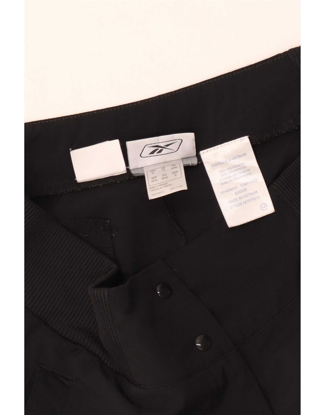 Reebok Damen Bermudashorts UK 12 Medium W30 Schwarz Polyester