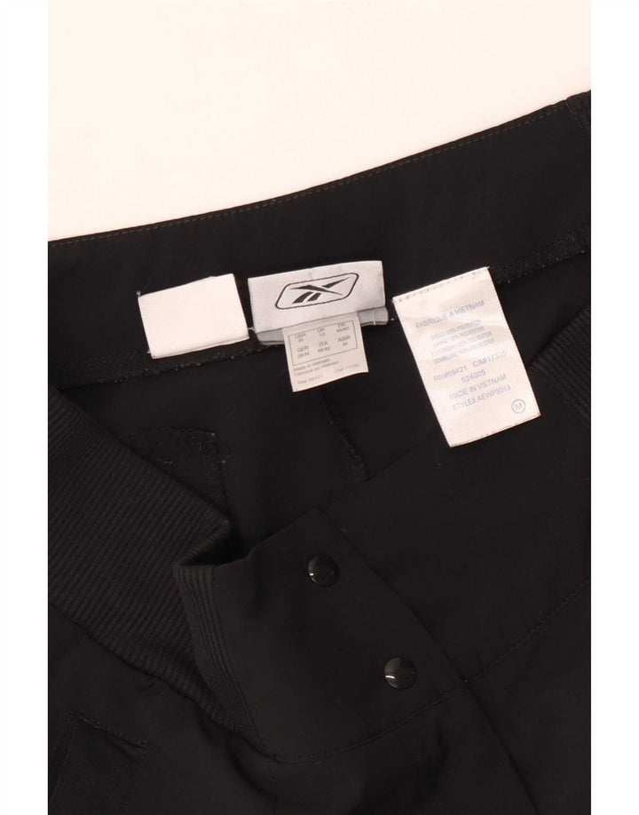 Reebok Damen Bermudashorts UK 12 Medium W30 Schwarz Polyester