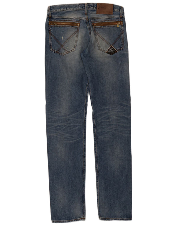 ROY ROGERS Damen Seven Bell Slim Jeans IT 46 Large W32 L35 Blaue Baumwolle