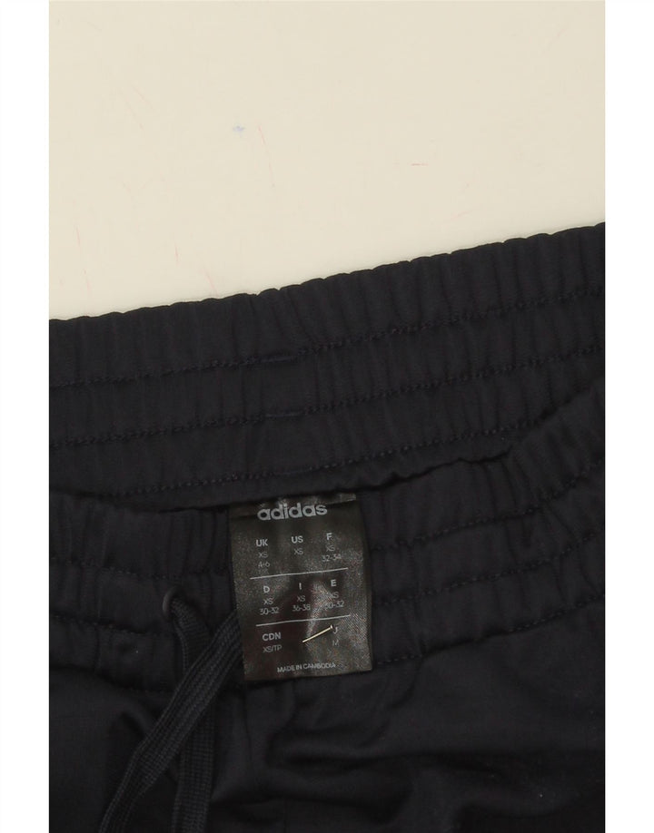 ADIDAS Womens Tracksuit Trousers UK 4/6 XS Navy Blue Polyester Vintage Adidas and Second-Hand Adidas from Messina Hembry 