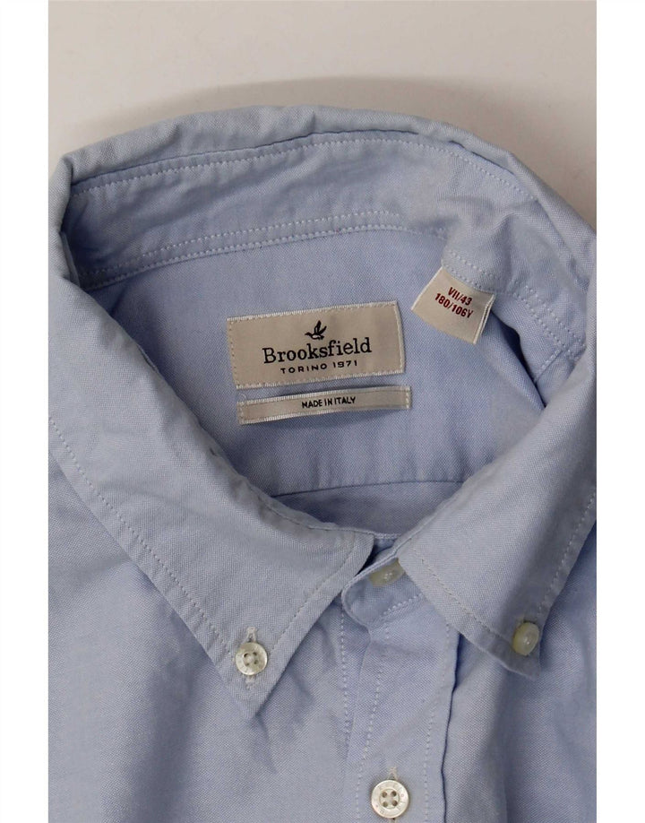 Brooksfield Herrenhemd Größe 43 Large Blau