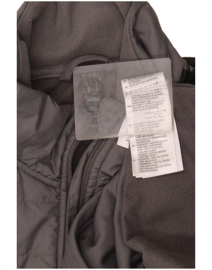 ADIDAS Herren Aeroready Zip Neck Sweatshirt Pullover Small Grau Polyester